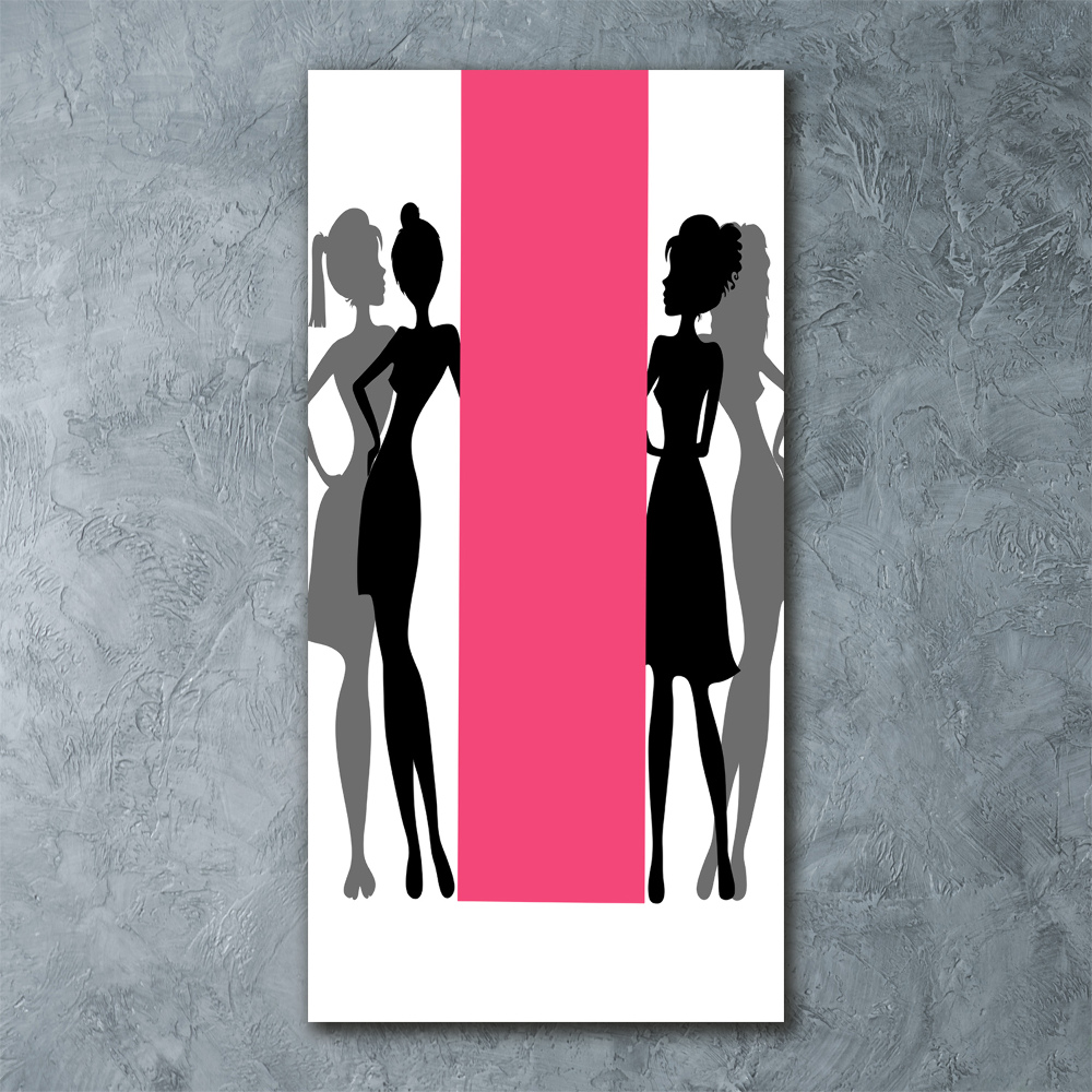 Tableau verre acrylique Silhouettes de femmes