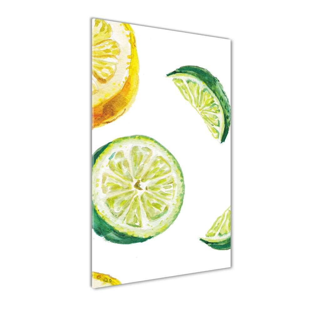 Acrylique tableau Limes et citrons