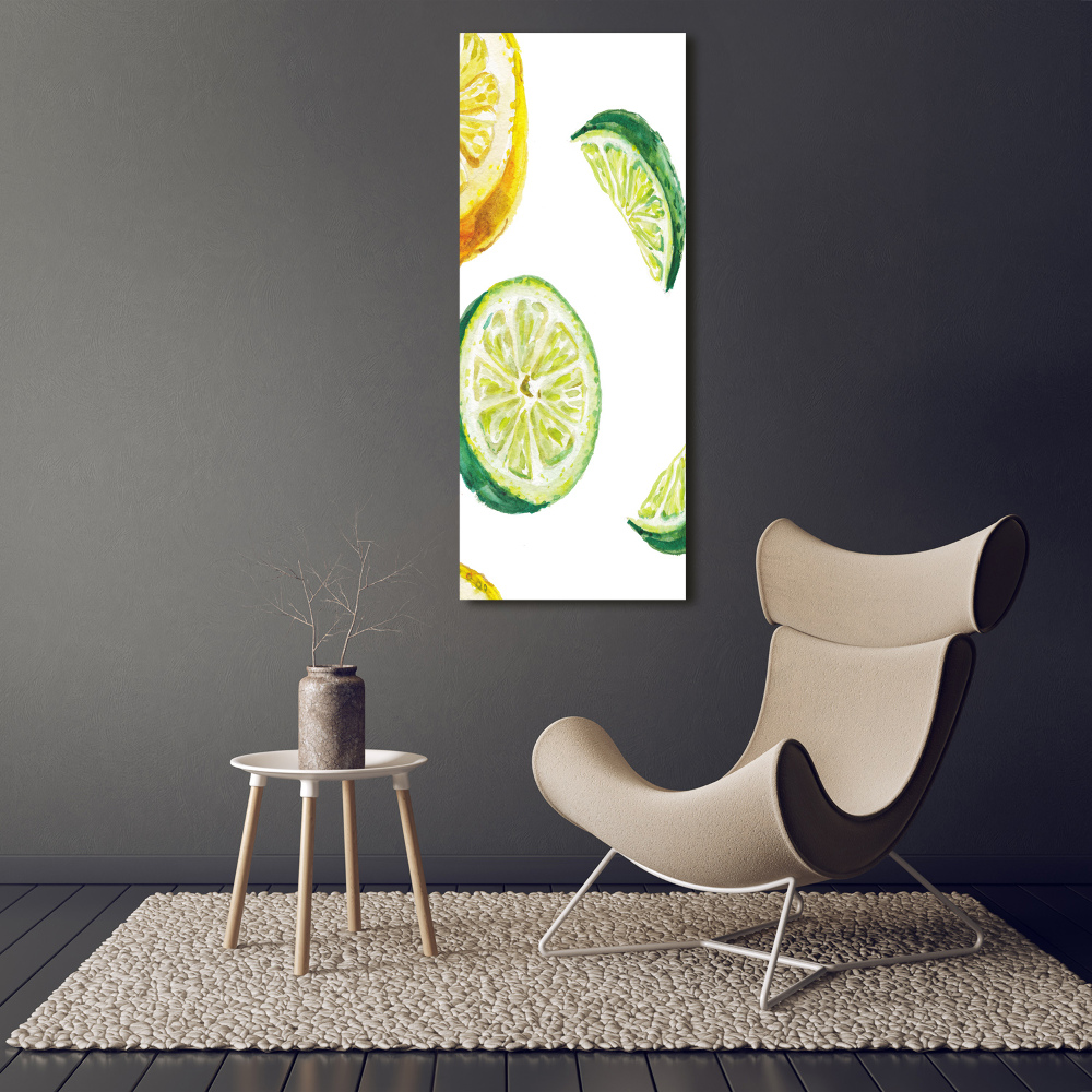 Acrylique tableau Limes et citrons