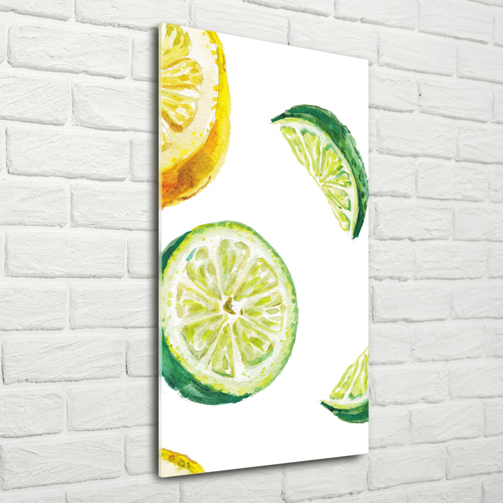 Acrylique tableau Limes et citrons