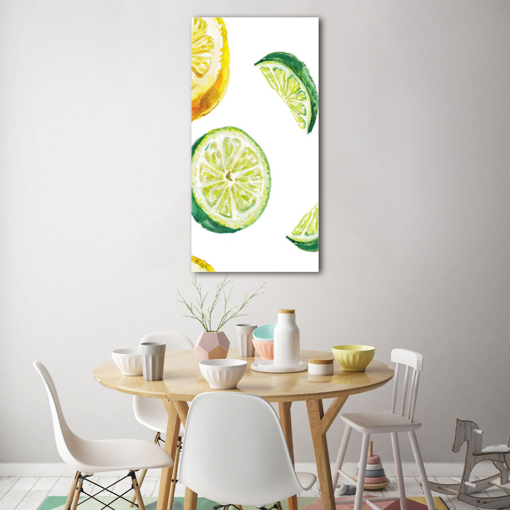 Acrylique tableau Limes et citrons