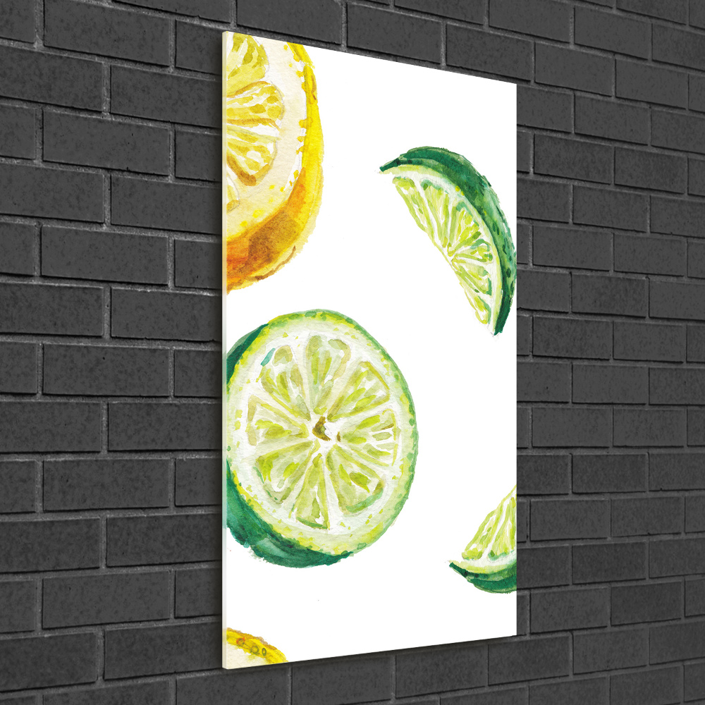 Acrylique tableau Limes et citrons