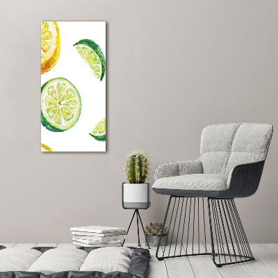 Acrylique tableau Limes et citrons