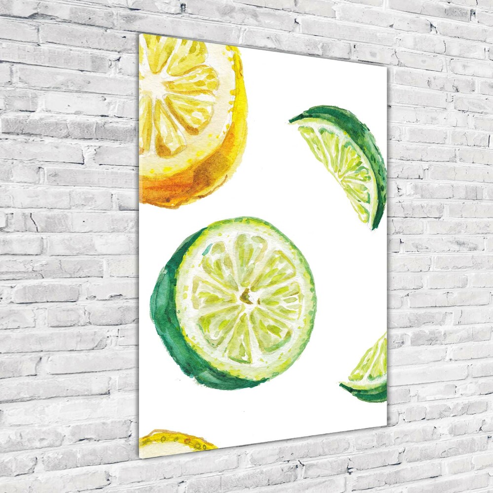 Acrylique tableau Limes et citrons