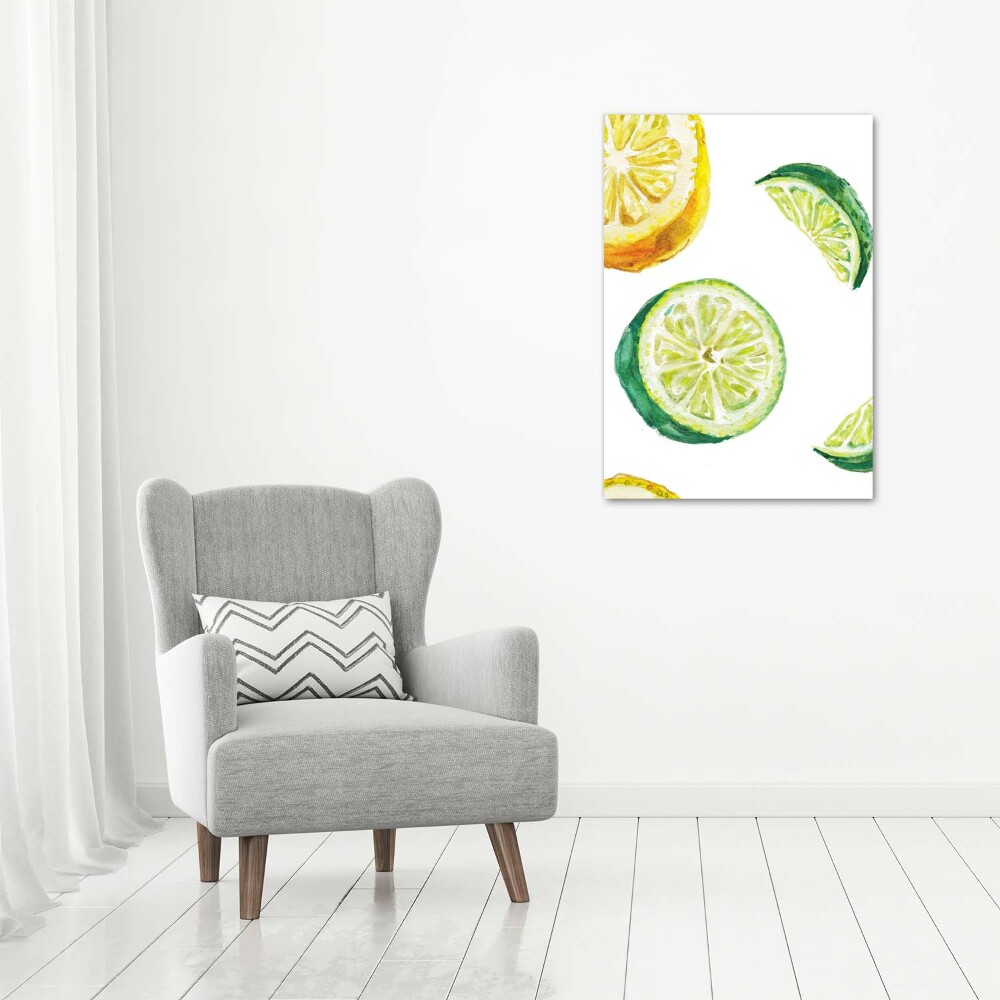 Acrylique tableau Limes et citrons