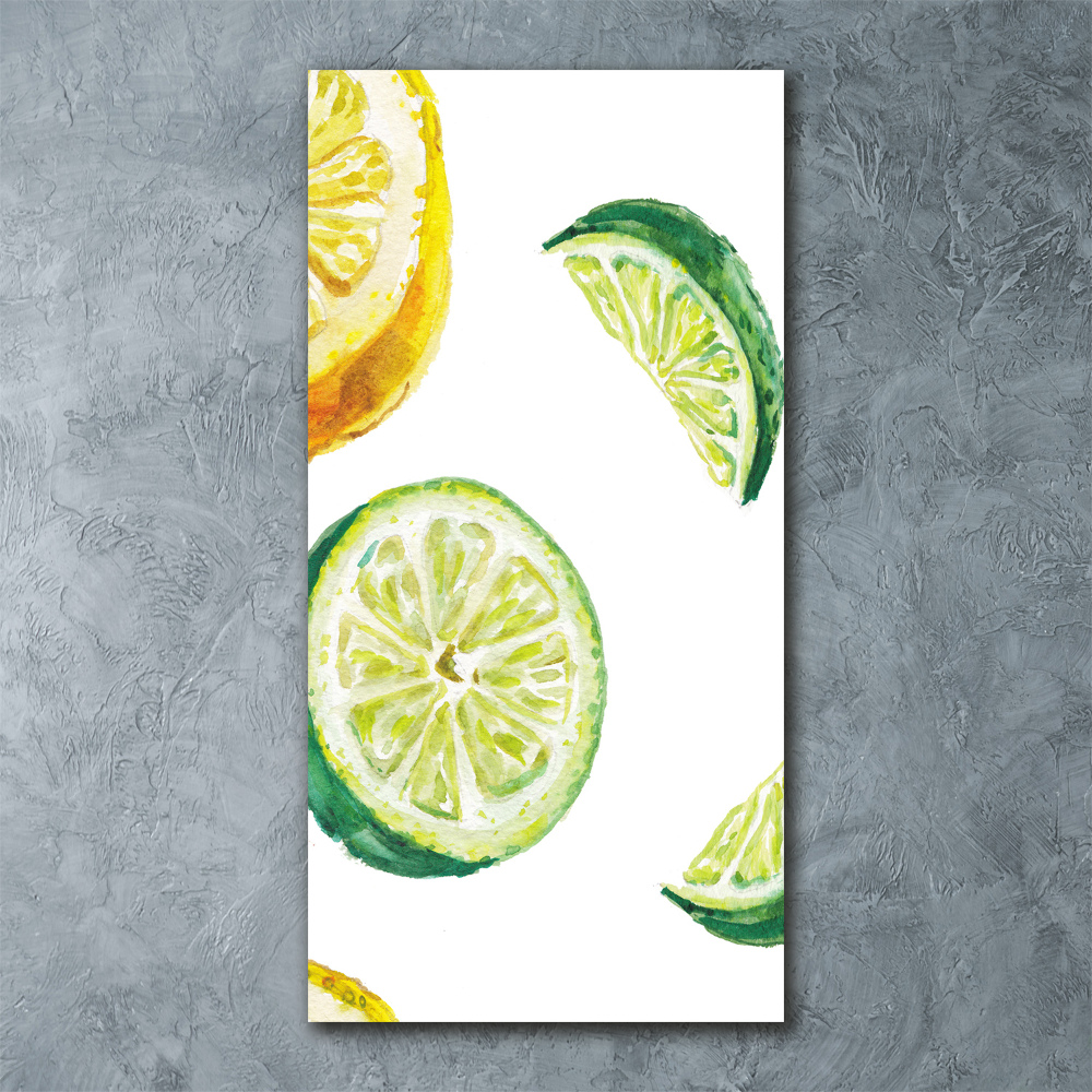 Acrylique tableau Limes et citrons