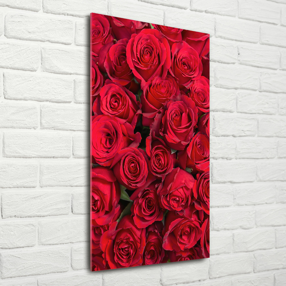 Acrylique tableau Roses rouges