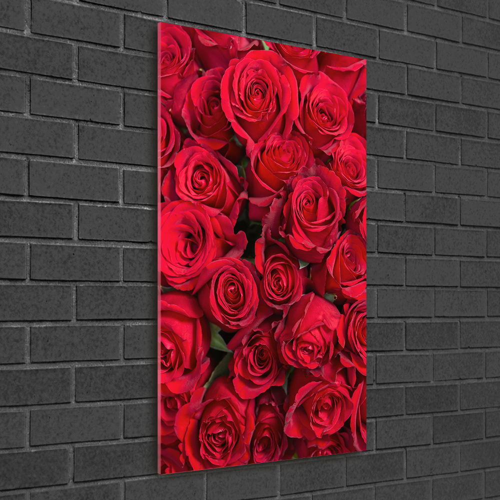 Acrylique tableau Roses rouges