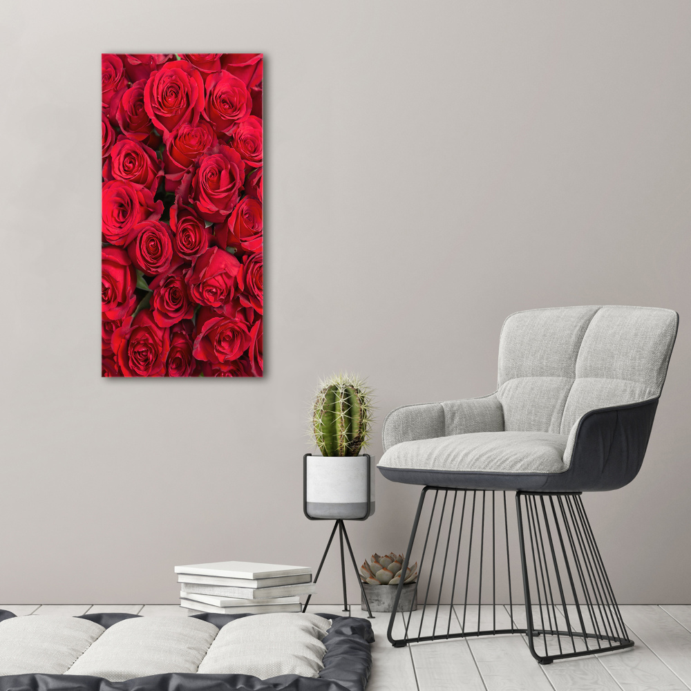 Acrylique tableau Roses rouges