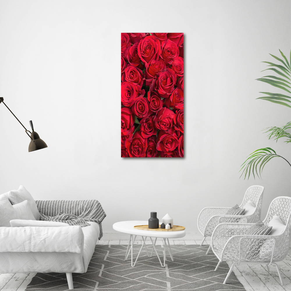 Acrylique tableau Roses rouges