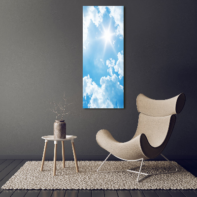 Tableau en acrylique Nuages dans le ciel soleil