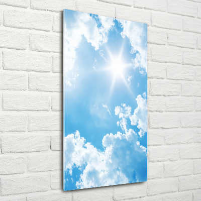 Tableau en acrylique Nuages dans le ciel soleil