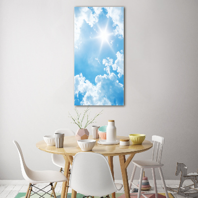 Tableau en acrylique Nuages dans le ciel soleil