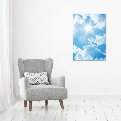 Tableau en acrylique Nuages dans le ciel soleil