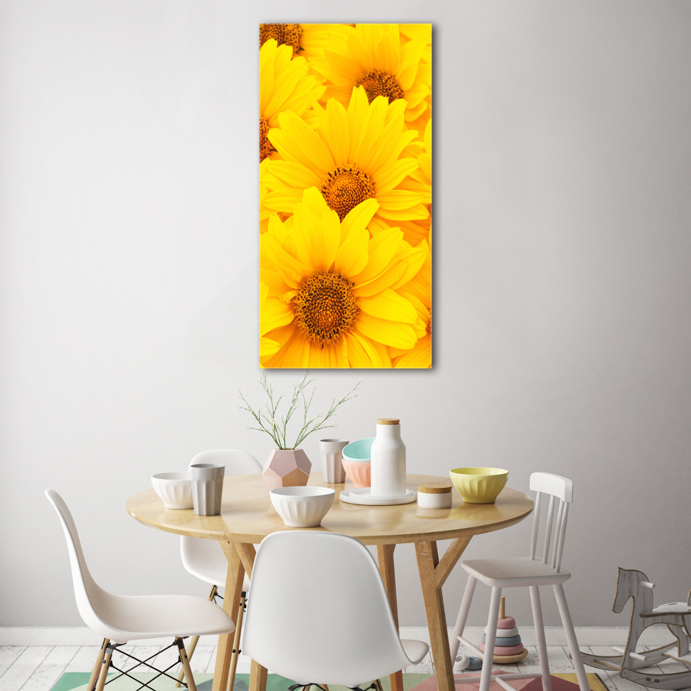 Tableau verre acrylique Tournesol