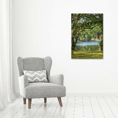 Acrylique tableau Lac dans le parc