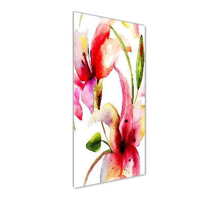 Tableau verre acrylique Fleurs de lys