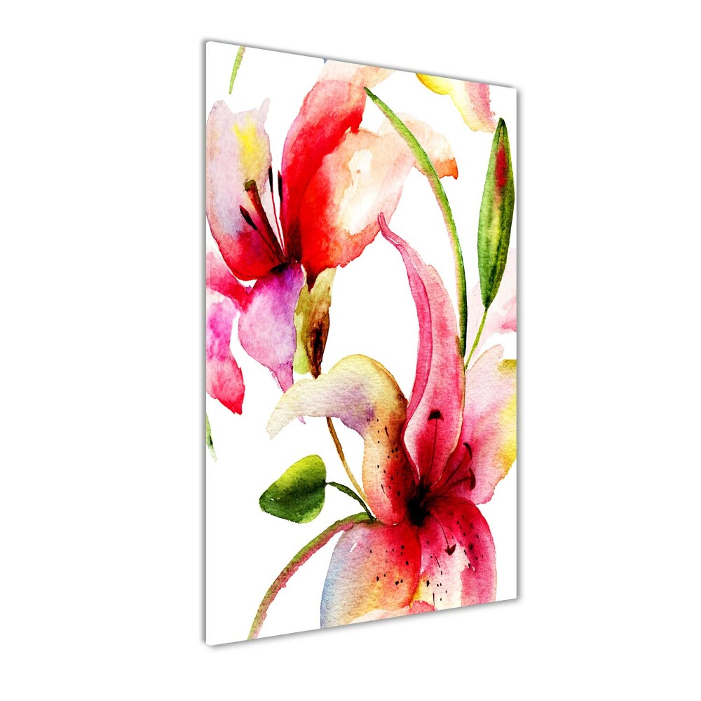 Tableau verre acrylique Fleurs de lys