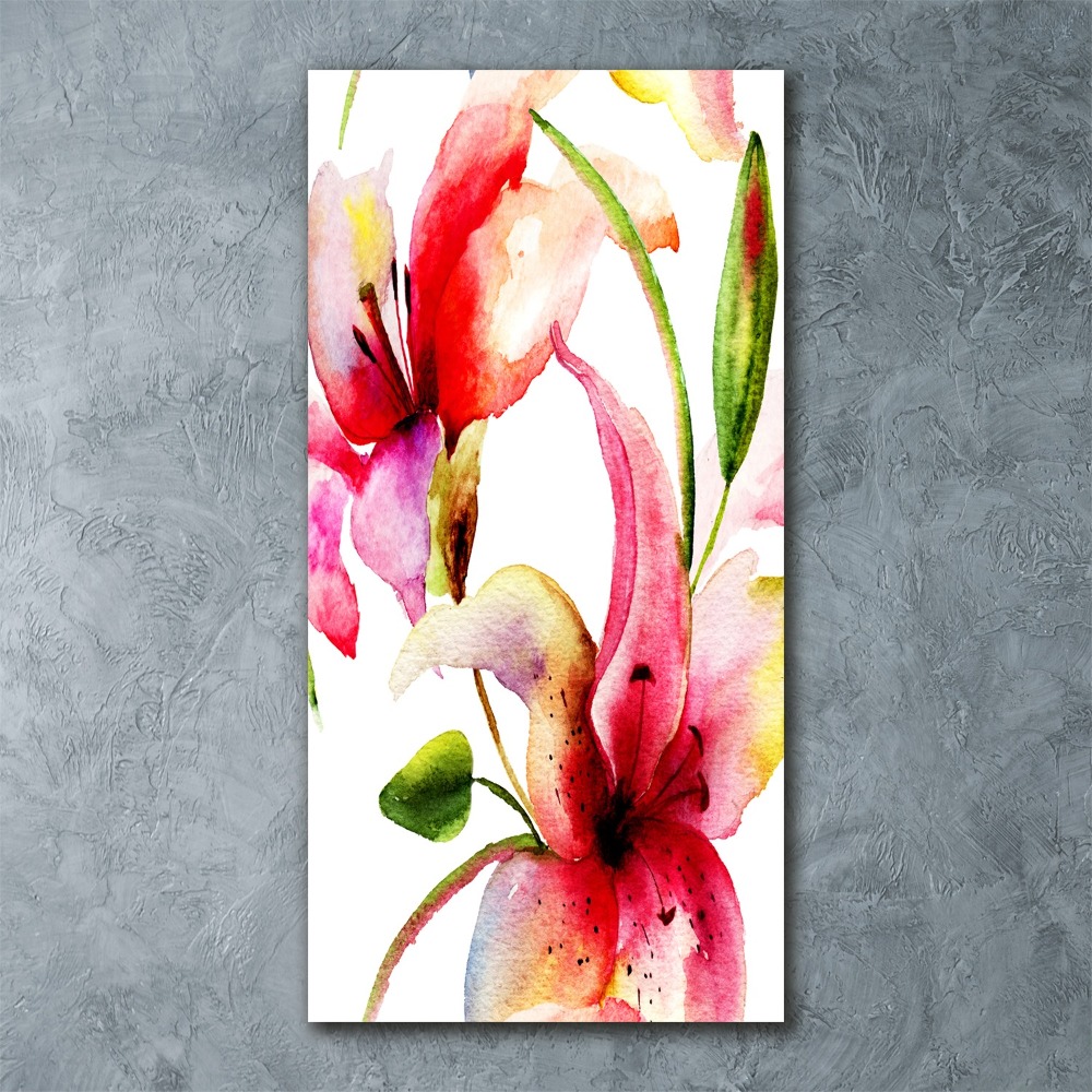 Tableau verre acrylique Fleurs de lys