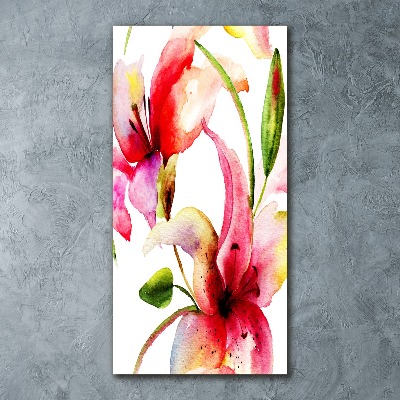 Tableau verre acrylique Fleurs de lys