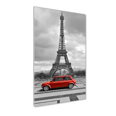 Acrylique tableau Tour Eiffel voiture