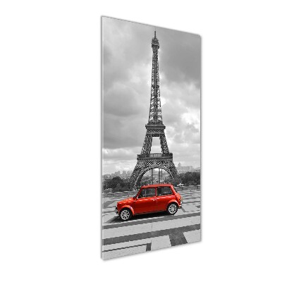 Acrylique tableau Tour Eiffel voiture