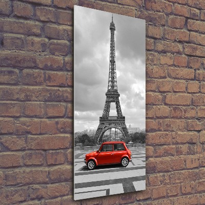 Acrylique tableau Tour Eiffel voiture