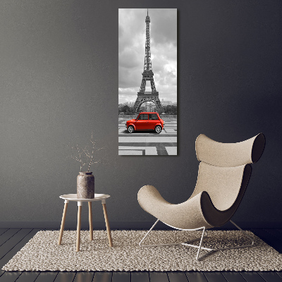 Acrylique tableau Tour Eiffel voiture