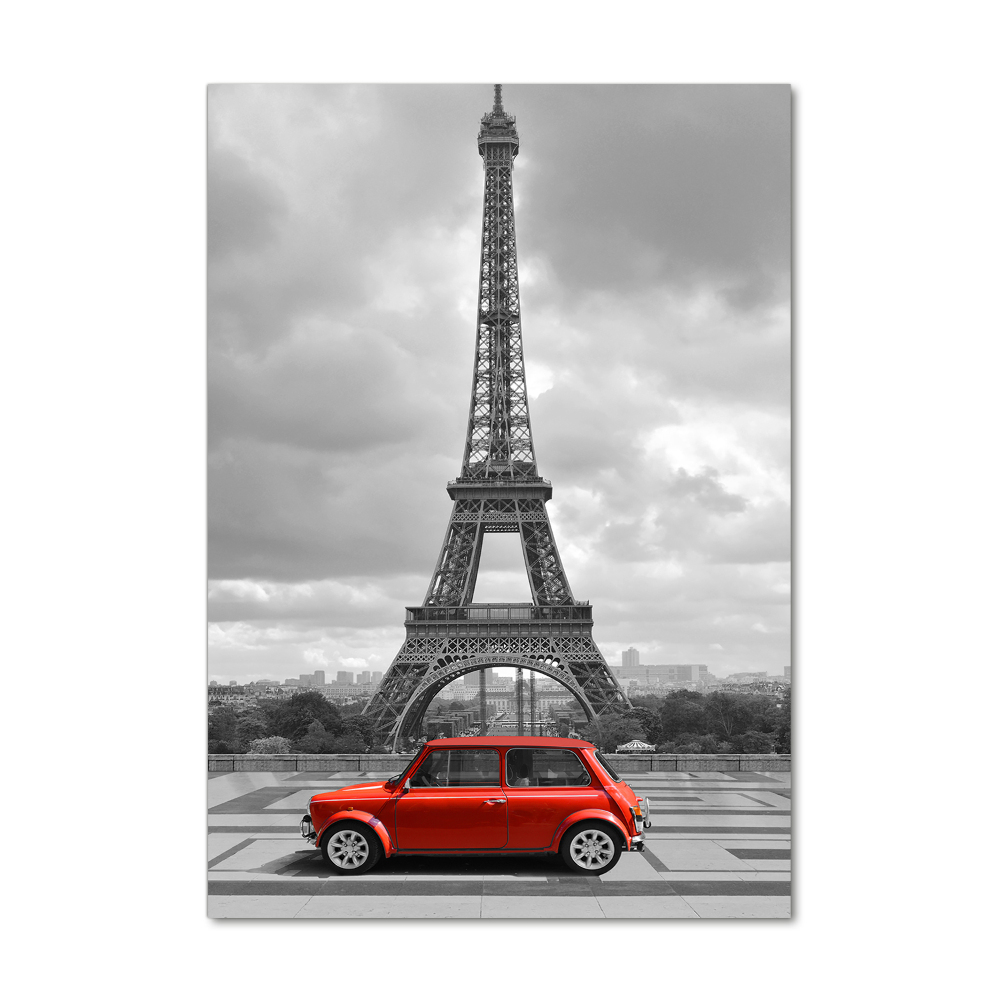 Acrylique tableau Tour Eiffel voiture