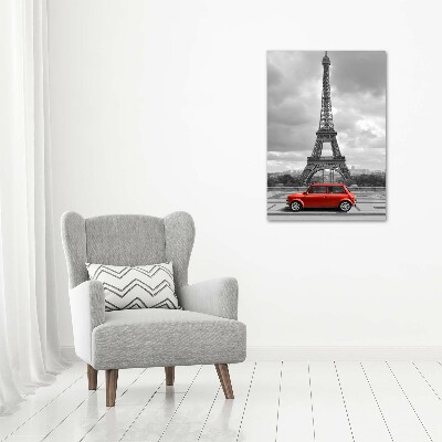 Acrylique tableau Tour Eiffel voiture