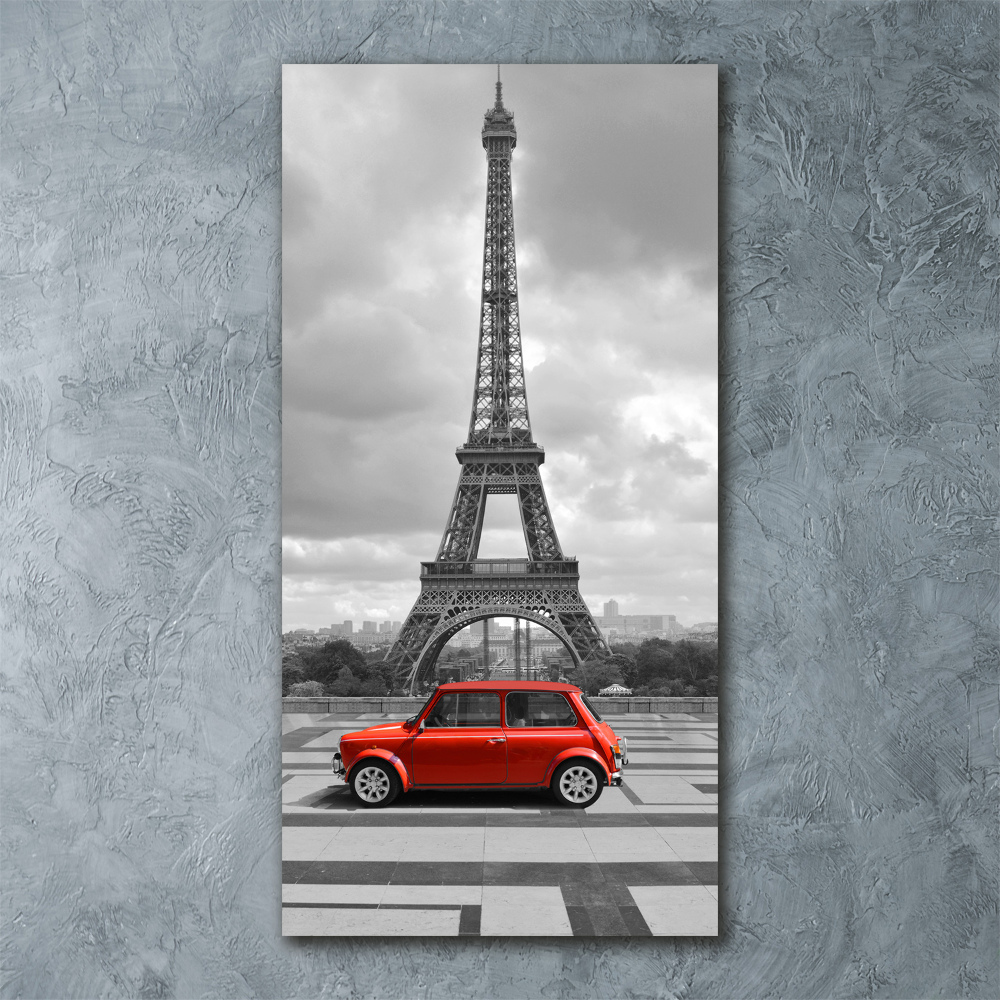 Acrylique tableau Tour Eiffel voiture