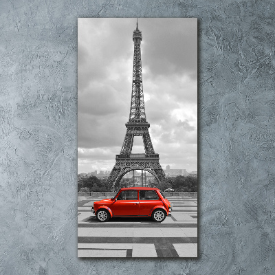 Acrylique tableau Tour Eiffel voiture