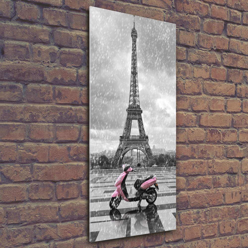 Tableau acrylique Tour Eiffel scooter