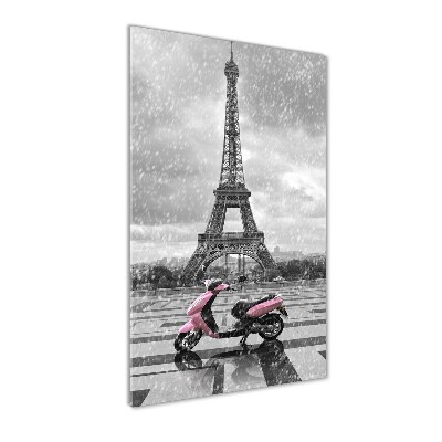 Tableau acrylique Tour Eiffel scooter