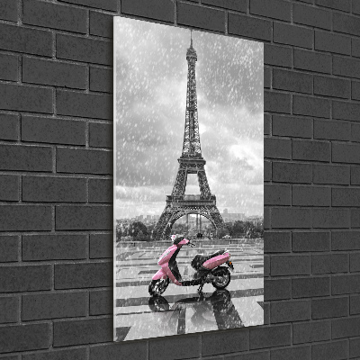 Tableau acrylique Tour Eiffel scooter