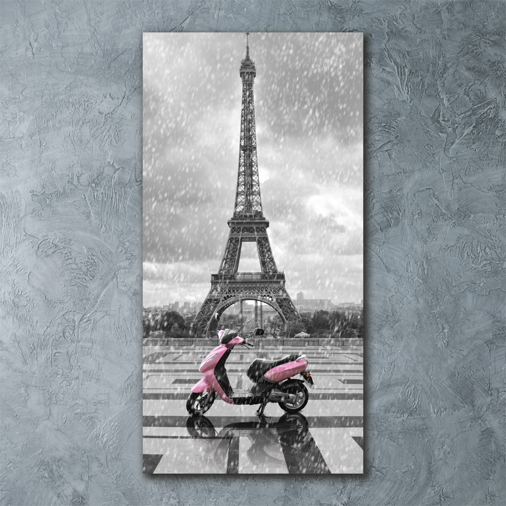 Tableau acrylique Tour Eiffel scooter