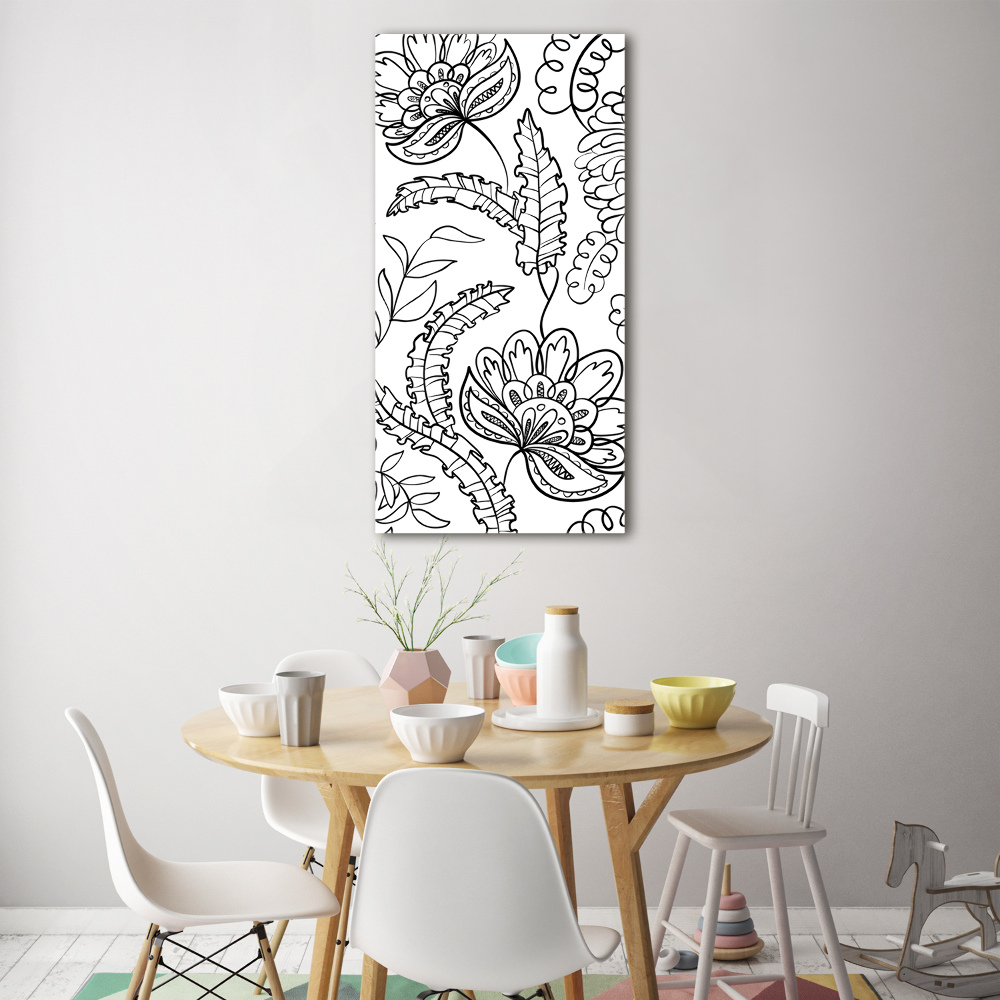 Tableau verre acrylique Fond Zentangle