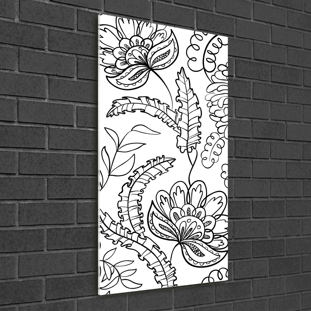 Tableau verre acrylique Fond Zentangle