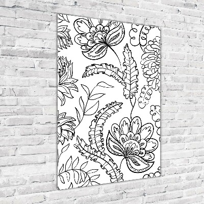 Tableau verre acrylique Fond Zentangle