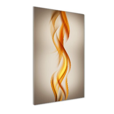 Tableau verre acrylique Vague orange