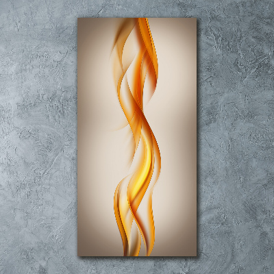 Tableau verre acrylique Vague orange