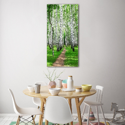 Tableau en acrylique Les forêts de bouleaux