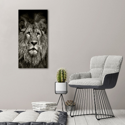 Tableau verre acrylique Lion