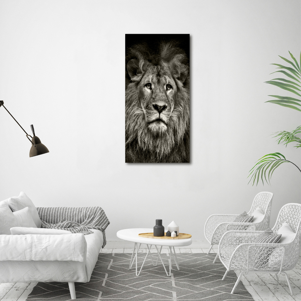 Tableau verre acrylique Lion