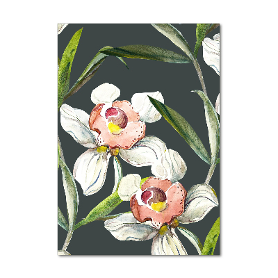 Tableau sur verre acrylique Motif floral