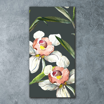 Tableau sur verre acrylique Motif floral