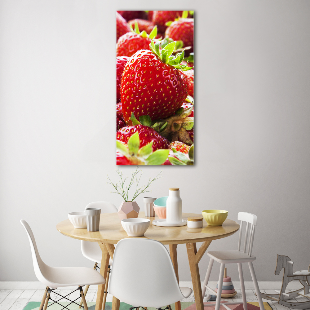 Tableau acrylique Fraises rouges