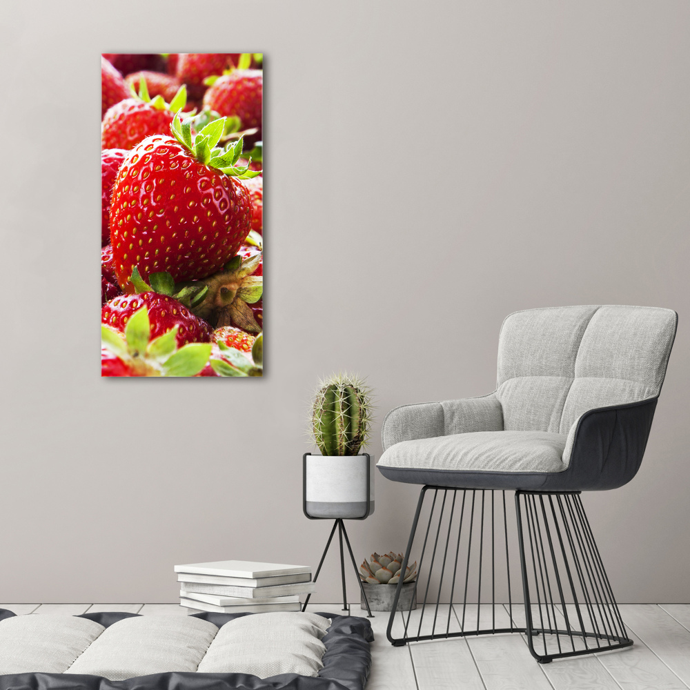 Tableau acrylique Fraises rouges