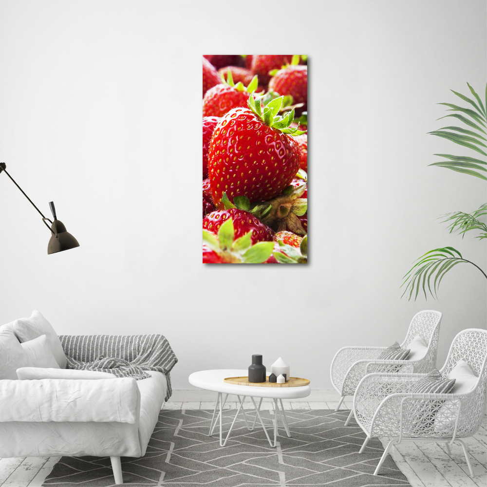 Tableau acrylique Fraises rouges