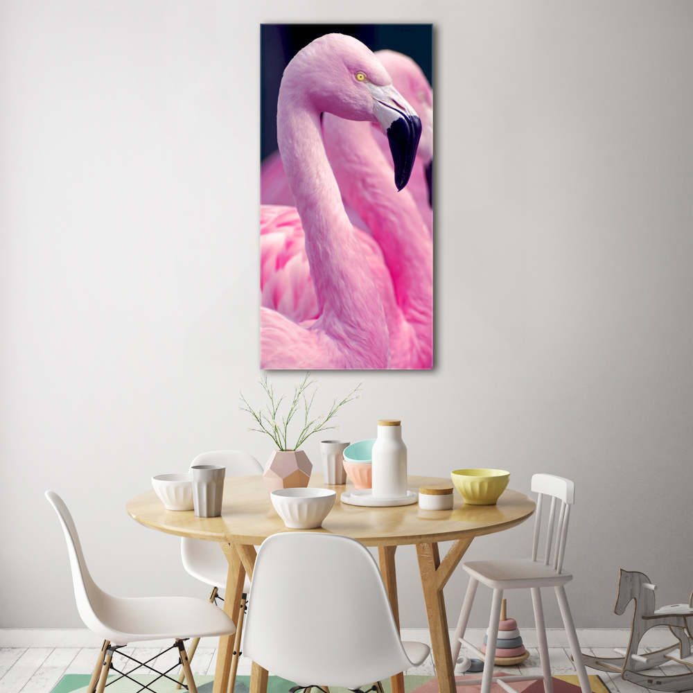 Acrylique tableau Flamants